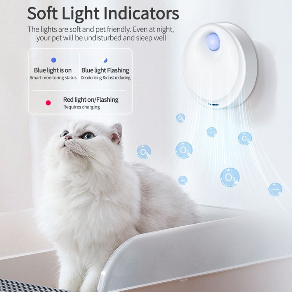 Pets deodorization rechargeable deodorizer air cleaner smart cat odor purifier