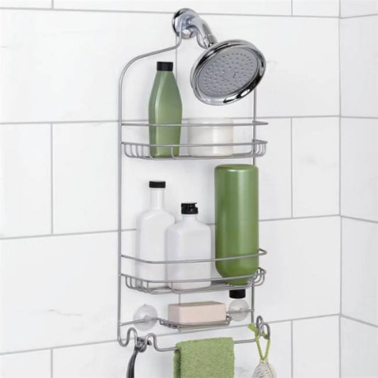 Two tier ots shower caddy, brushed nickel