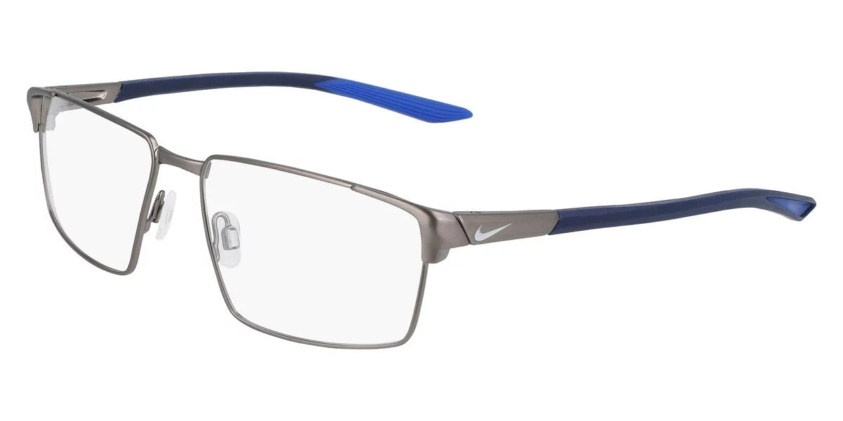 Nike nike 8053 full rim brushed gunmetal/racer blue eyeglasses