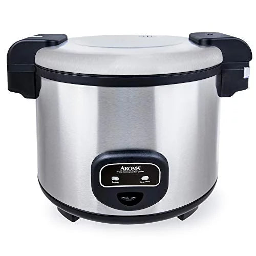 Aroma housewares 60-cup (cooked) (30-cup uncooked) commercial rice cooker, stainless steel exterior (arc-1130s)