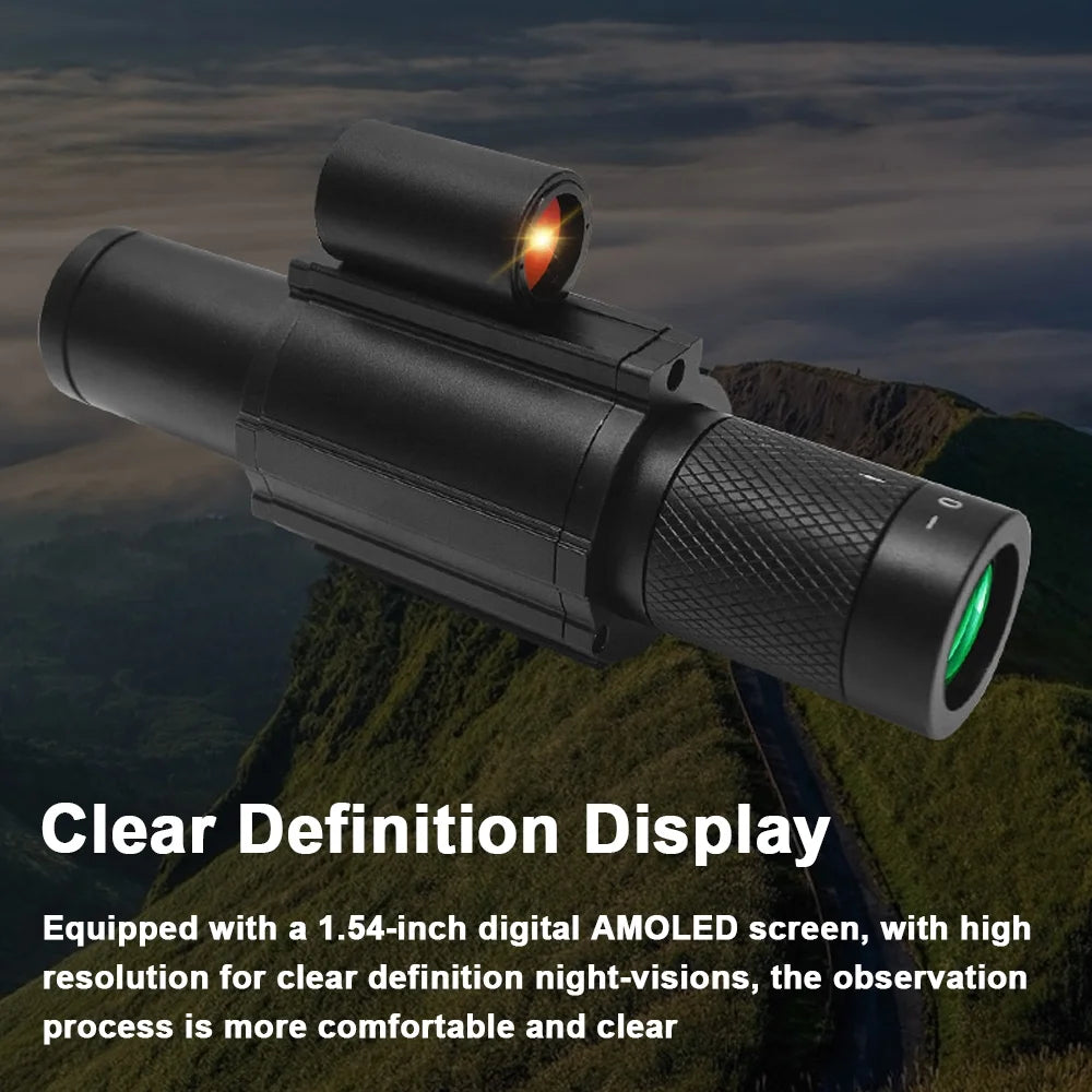 Anself night vision sight device camera lens for fishing boating wildlife observation with 1.54inch display