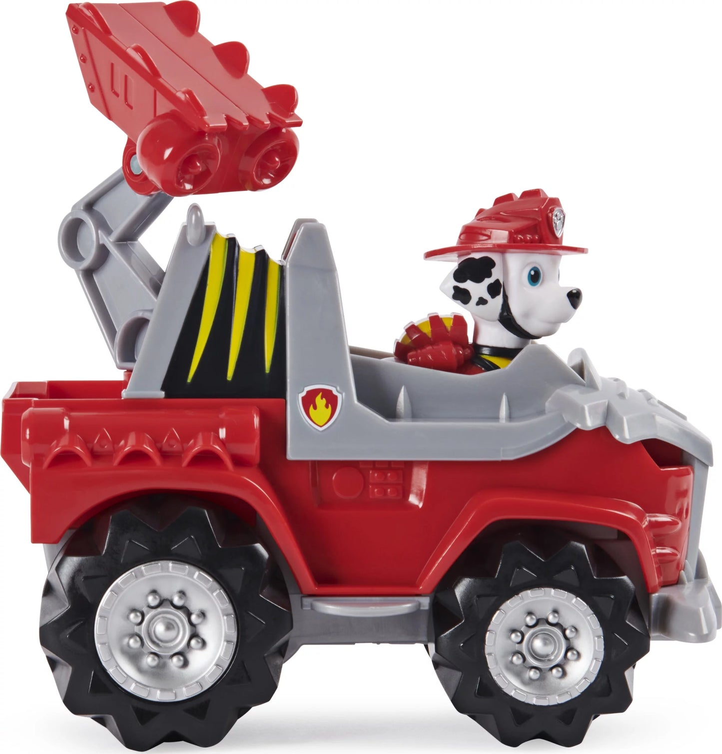 Paw patrol, dino rescue marshall’s deluxe rev up vehicle with mystery dinosaur figure