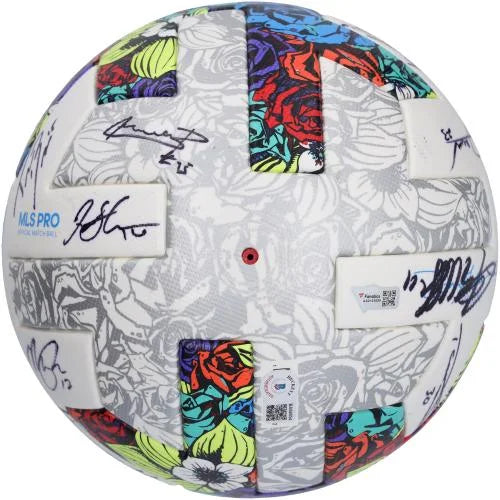 San jose earthquakes match-used soccer ball from the 2022 mls season with 25 signatures - ba88054 - fanatics authentic certified