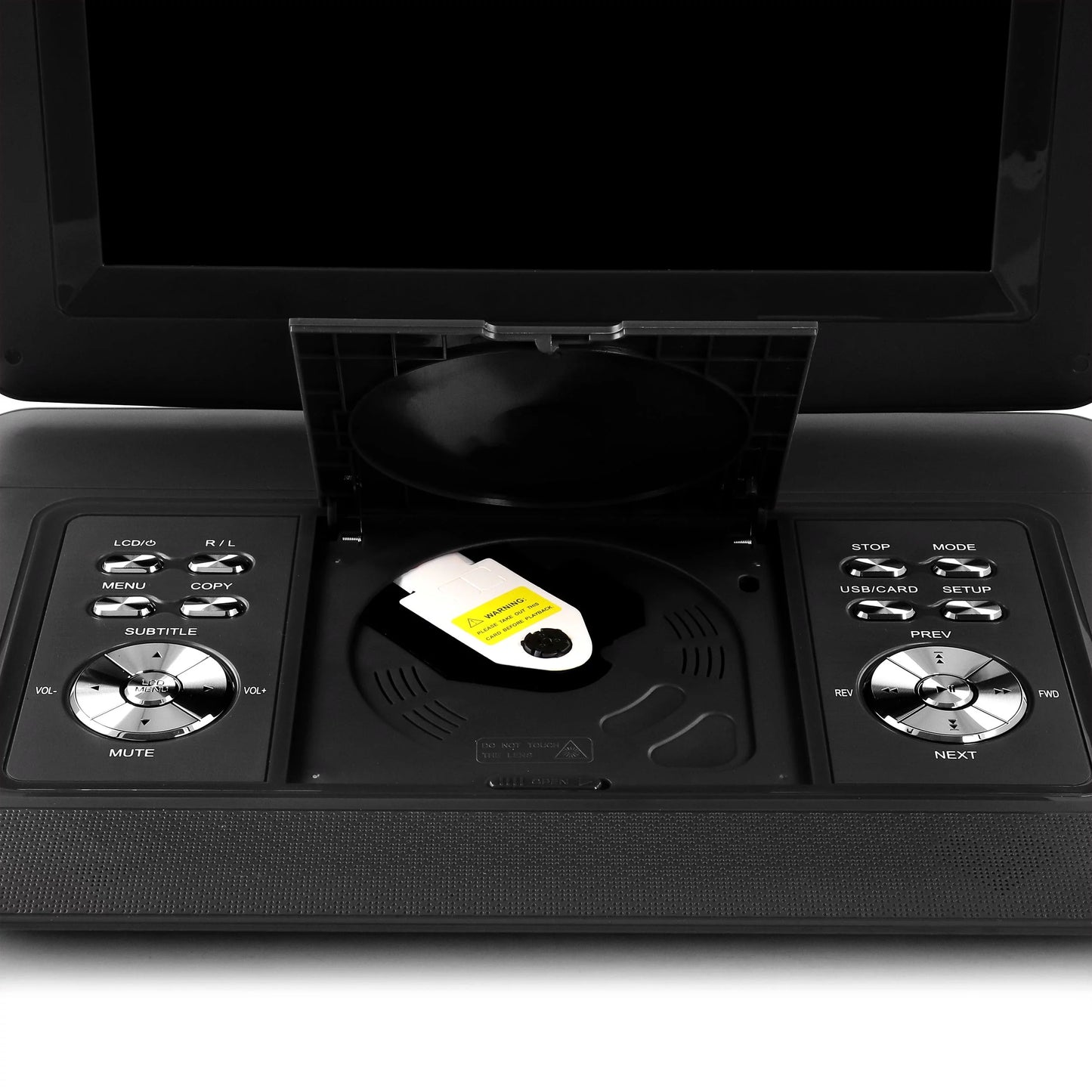 Trexonic 14.1 inch portable dvd player with swivel tft-lcd screen and usb,sd,av,hdmi inputs