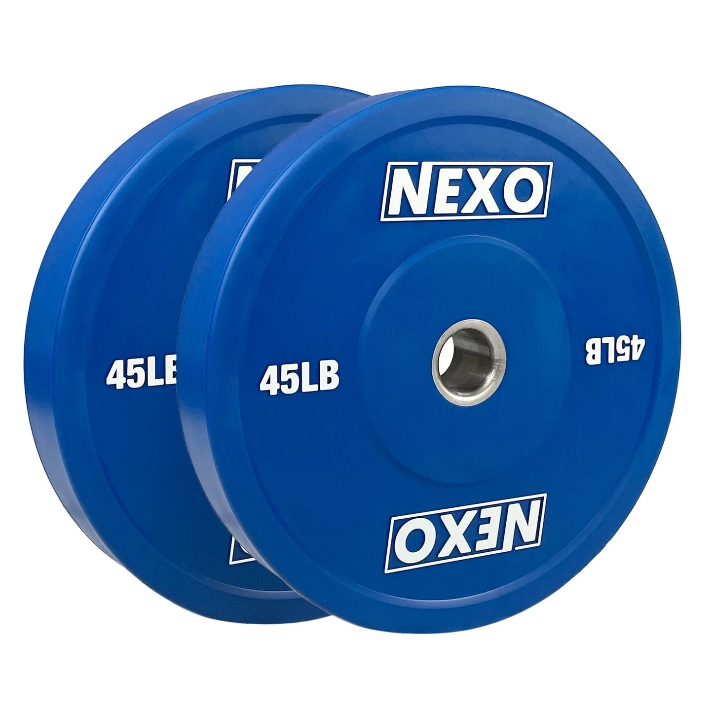 Nexo color 175lb rubber bumper plate set - premium matte finish 2x 45lb 2x 25lb 2x 10lb 2x 5lb & 2x 2.5lb colored cross training weight plates