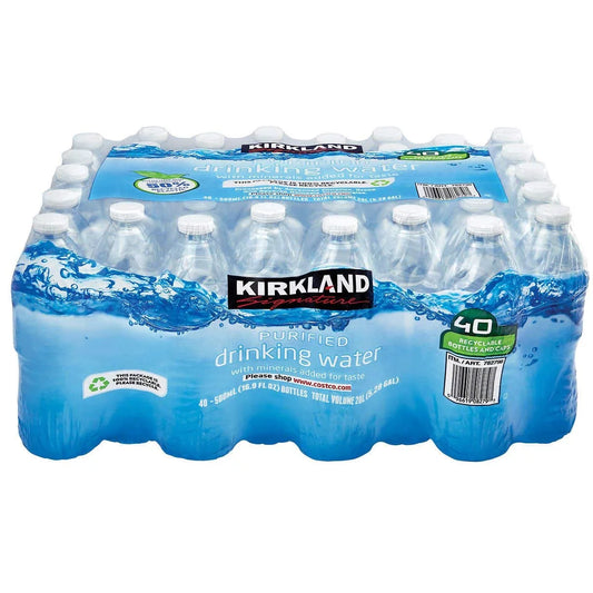 Purified drinking water 16.9 fl oz (pack of 40, total of 676 fl oz)