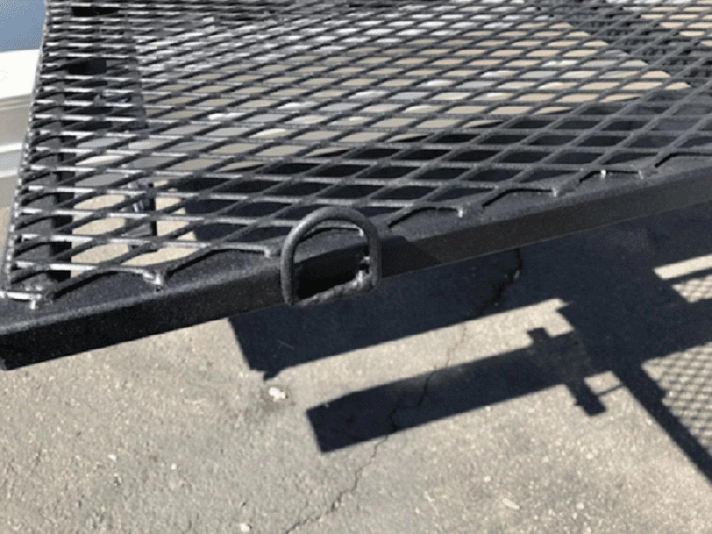 Rv bumper storage rack heavy duty steel with rugged truck bed finish 60" x 20" made in the usa