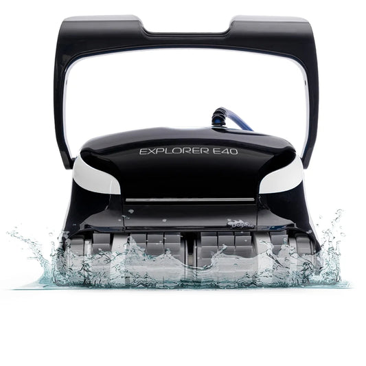 Dolphin explorer e40 wi-fi robotic pool vacuum cleaner pools up to 50 ft - waterline scrubber brush