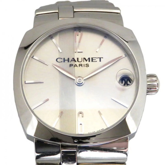 Pre-owned chaumet chaumet miss dandy w1166029k silver dial watch ladies (good)