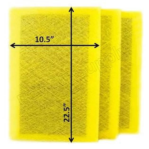 Rayair supply 12x25 replacement filter pads compatible with micropower guard air cleaner (3 pack)