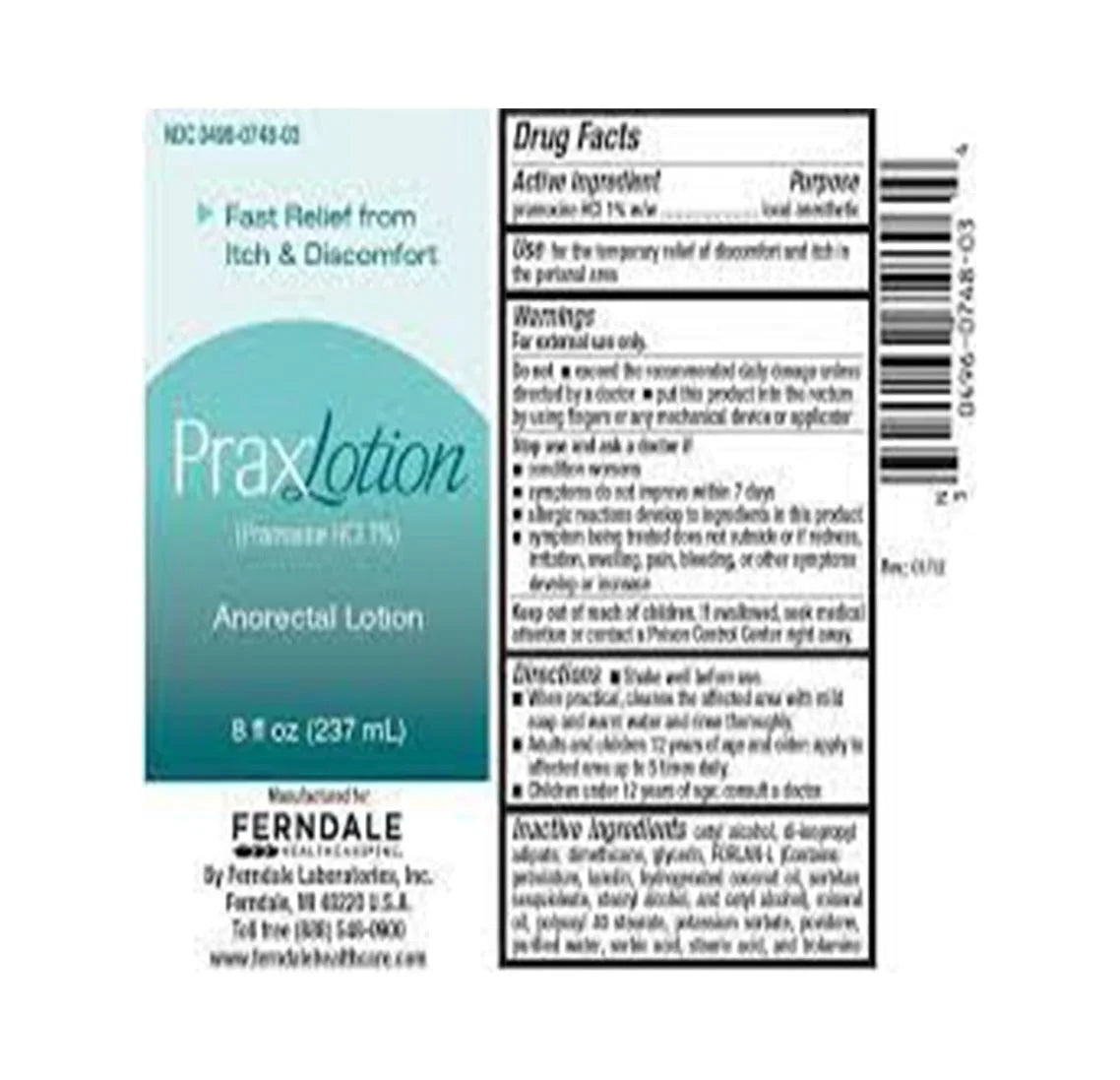 Ferndale prax lotion, 4 fl. oz.