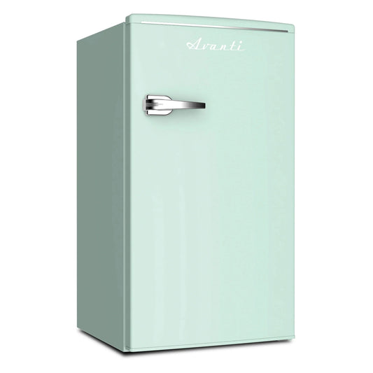 Avanti retro series compact refrigerator, mini-fridge, 3.1 cu. ft., in seafoam green (rmrs31x7g-is)