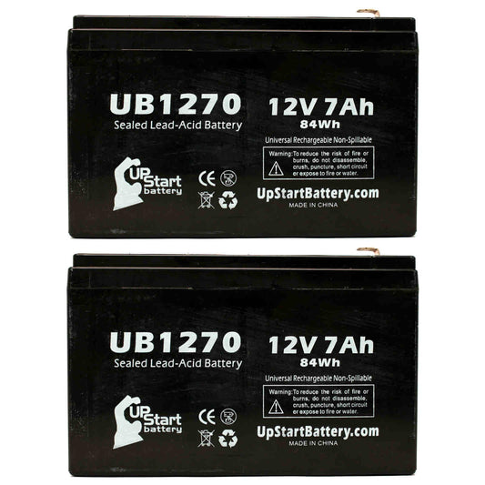 2x pack - compatible apc smart-ups 1500 sum1500rmxl2u battery - replacement ub1270 universal sealed lead acid battery (12v, 7ah, 7000mah, f1 terminal, agm, sla) - includes 4 f1 to f2 terminal adapters