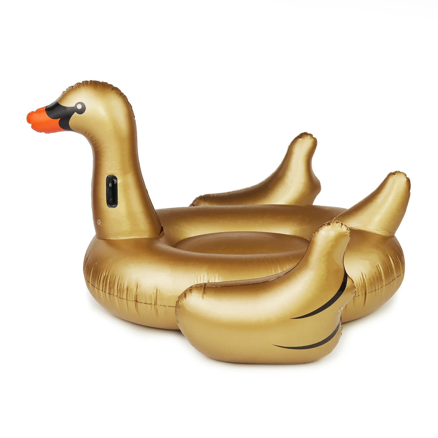 Swimline vinyl inflatable giant rideable pool float, gold