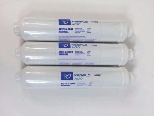 New 3 pack aicro-q 10"  2" inline filter w/ 1/4" built-in quick-connect fitting