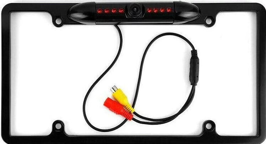 Backup camera rearview license plate frame for sony xav-ax150 black