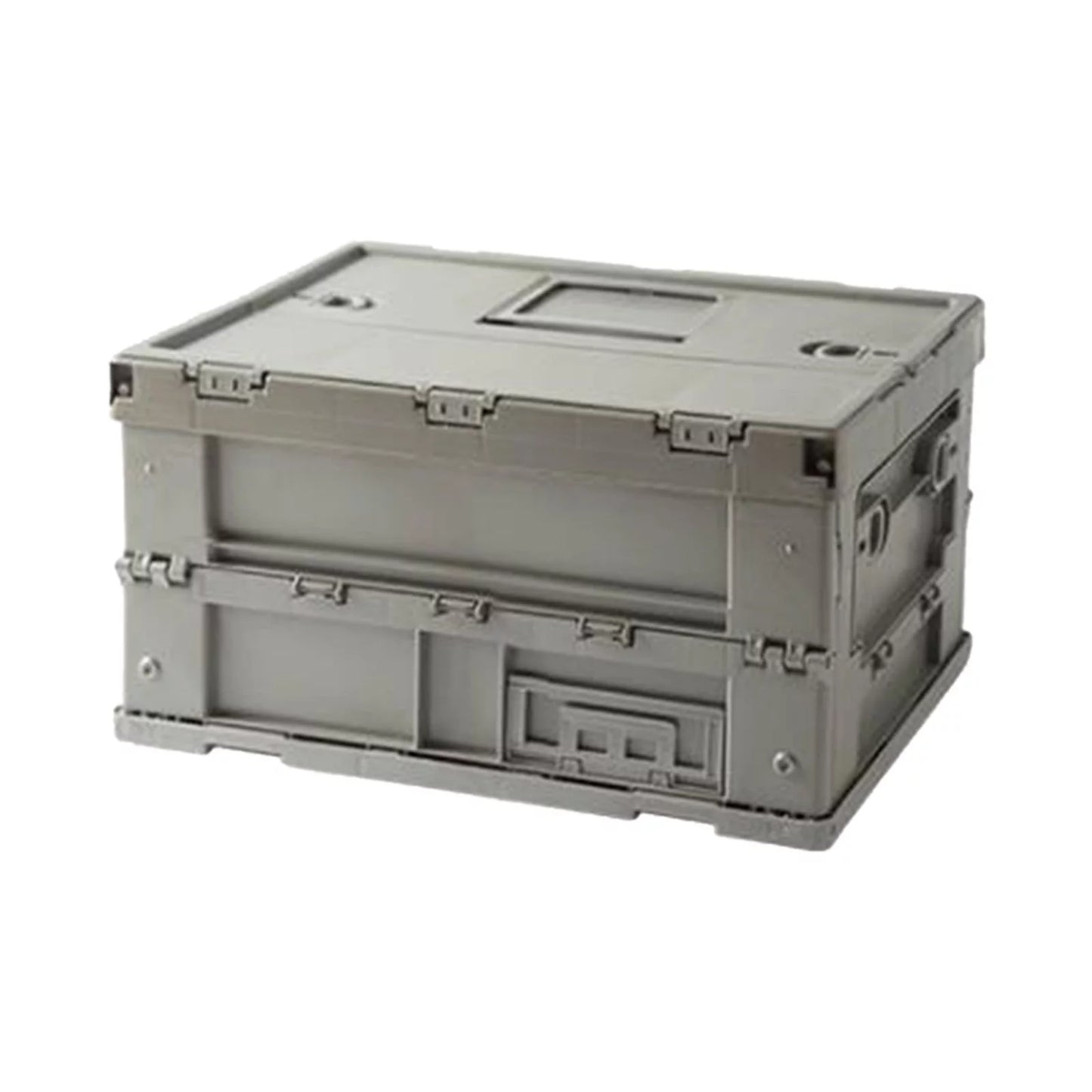 Storage box versatile storage bins collapsible crate trunk organizers multifunctional storage containers gray green, 41x29.5x22cm