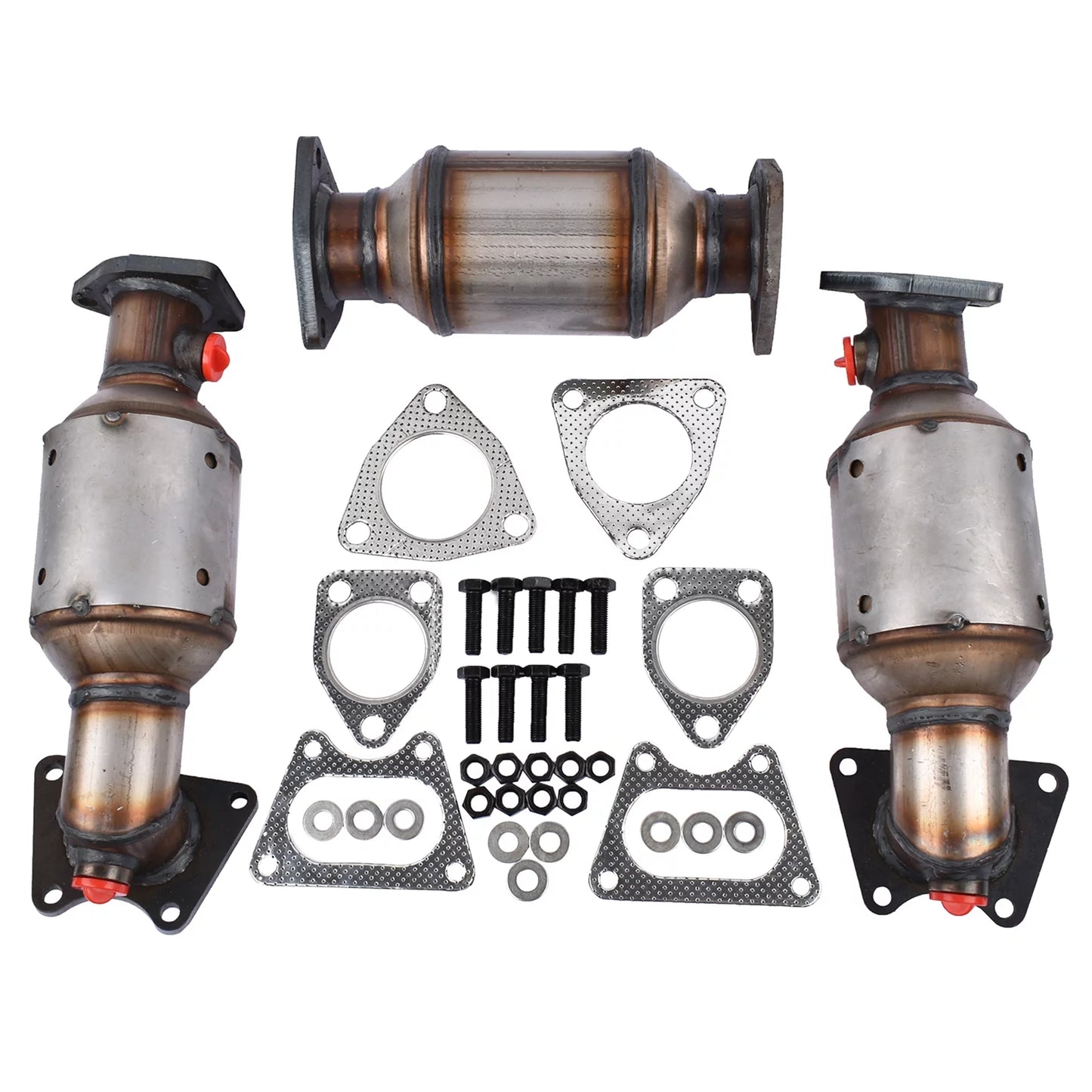 Geluoxi catalytic converters set replacement for 2005-2008 honda pilot 3.5l 45106-45107-45108