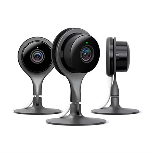 Google nest cam indoor 3 pack - wired indoor camera for home security - control with your phone and get mobile alerts - surveillance camera with 24/7 live video and night vision