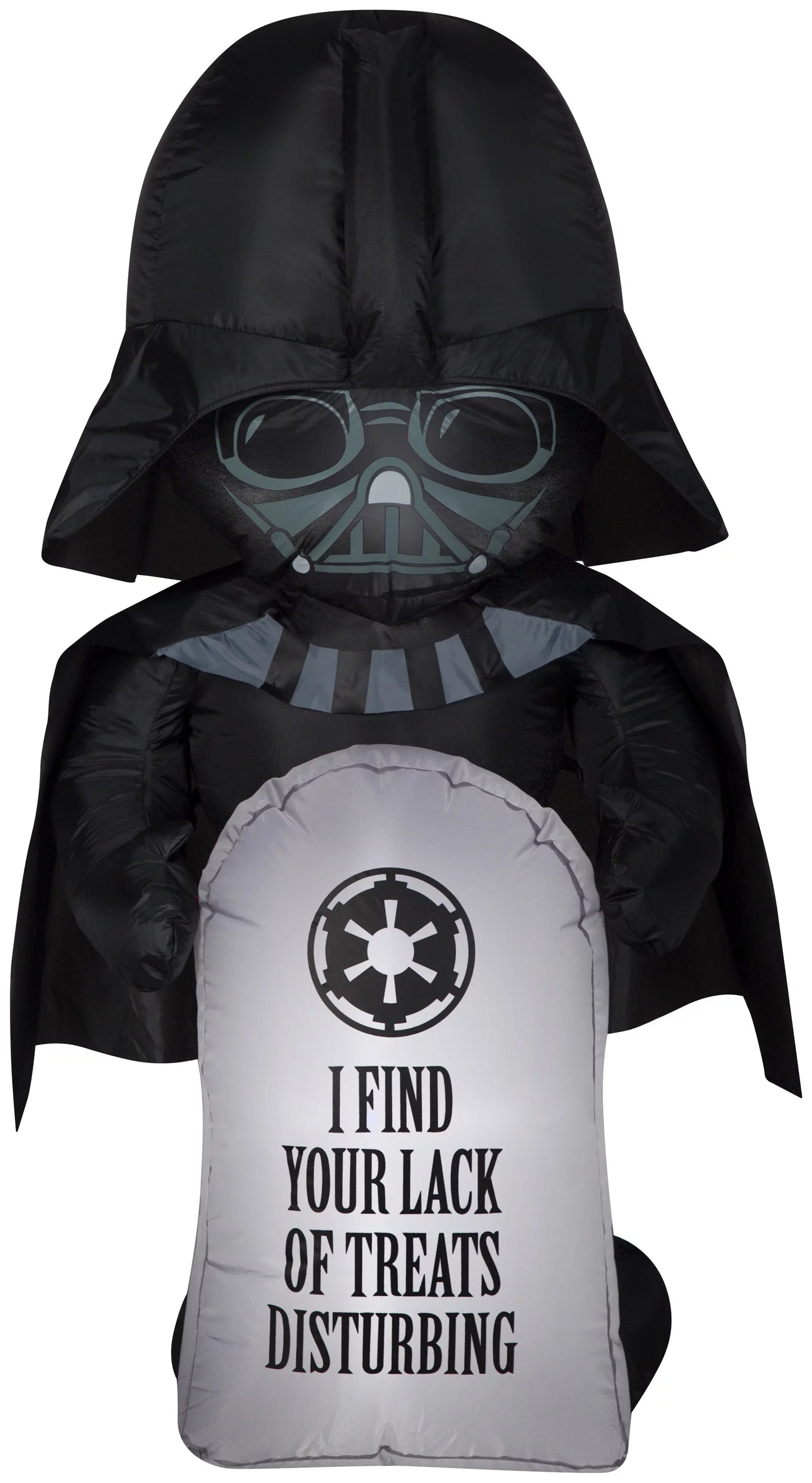 Airblown stylized darth vader airblown yard inflatable, with tombstone 3.5'