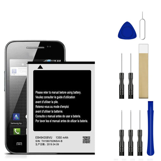 Replacement battery eb494358vu for samsung galaxy ace gt-s5830d tool