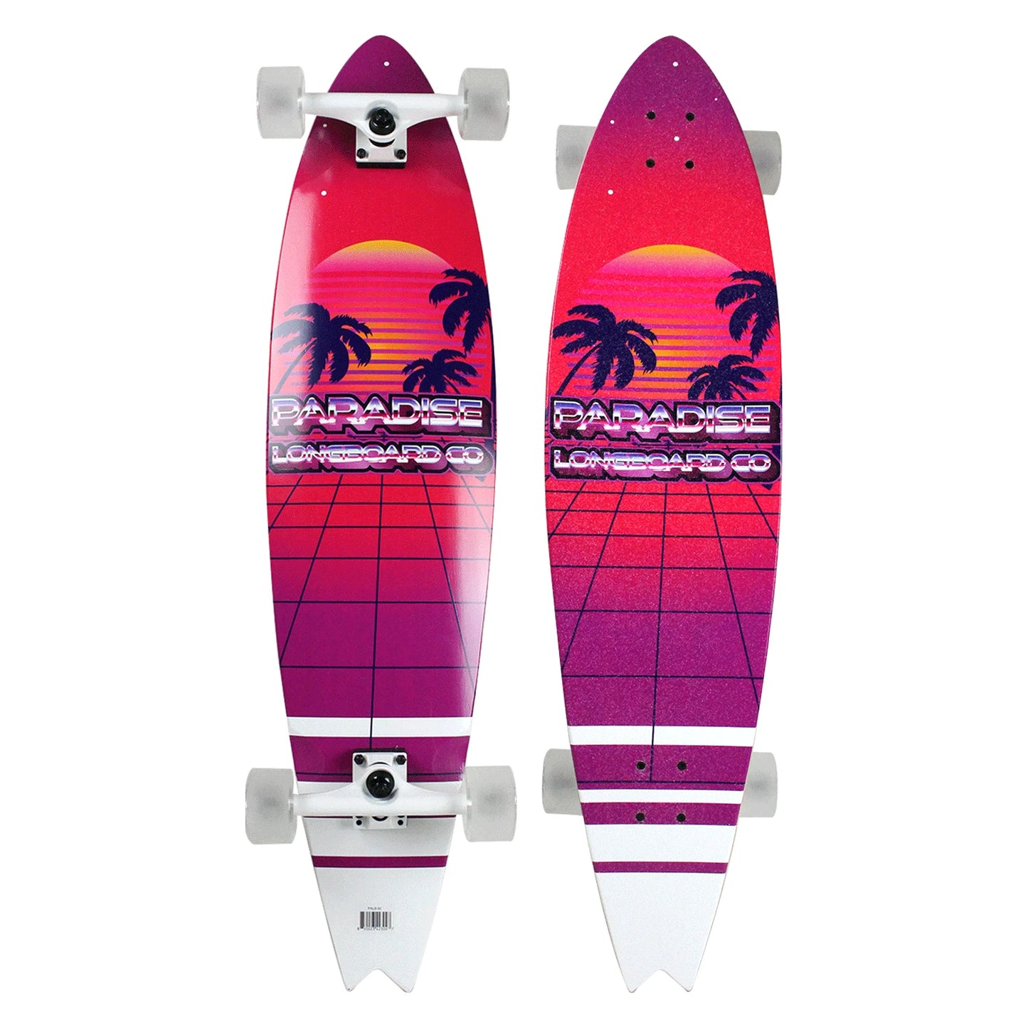 Paradise longboard complete retro swallow tail fish shape 9.5" x 39.5"