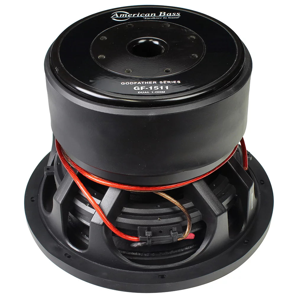 American bass gf-1511 15" 3000w rms godfather series 1-ohm dvc car subwoofer new