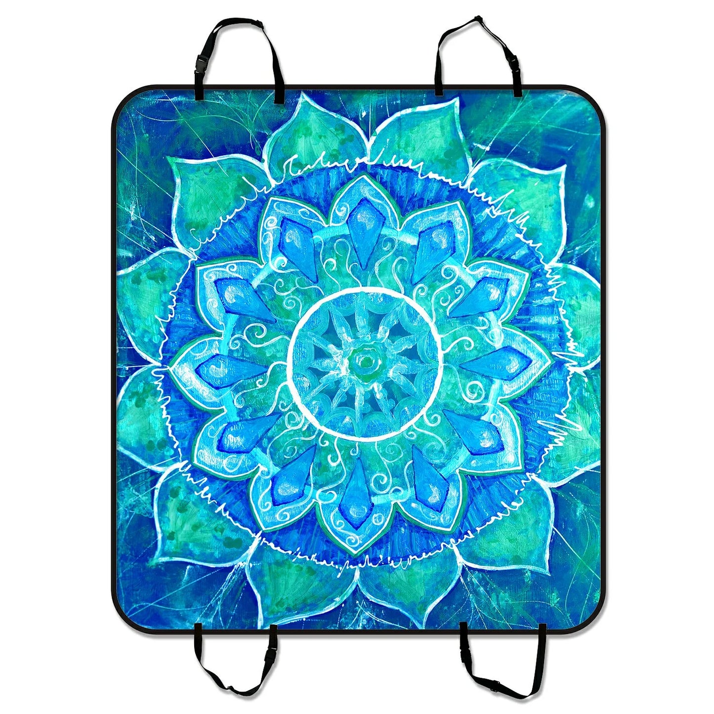 Gckg mandala trippy psychedelic abstract painting pet car seat cover dog car seat mat hammock cargo mat trunk mat for cars trucks and suv 54x60 inches