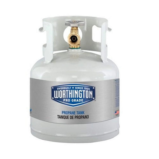 Worthington cylinders 281149 vertical portable steel lp tank cylinders - 4.25 lb., 9.10"d x 11.80"h