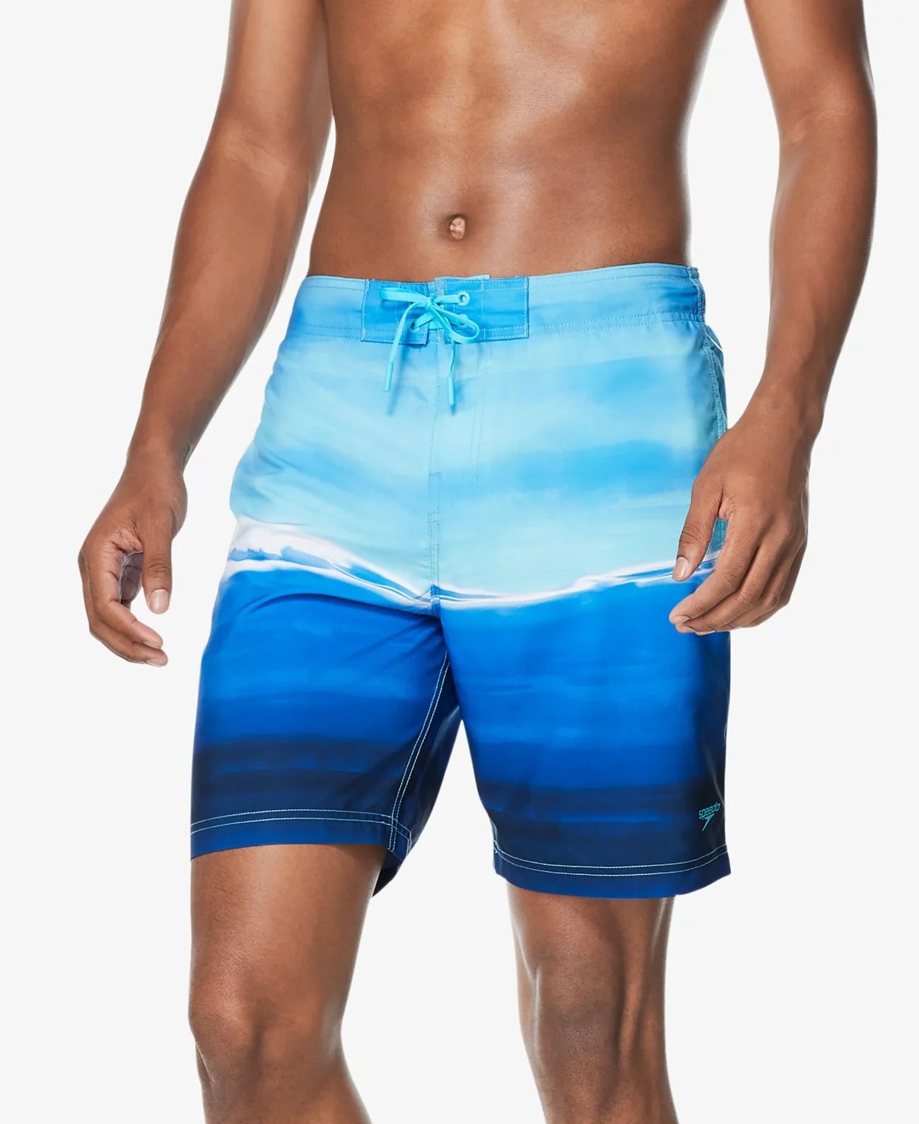 Speedo mens down drift bondi two way stretch upf 50 plus ombre tie dyed 20inch board shorts