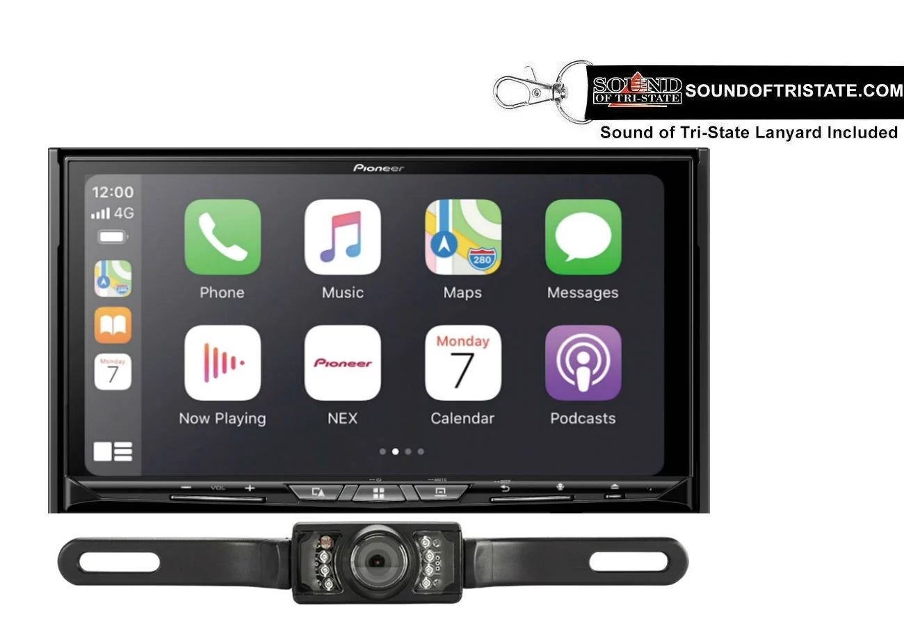 Pioneer avic-w8600nex navigation dvd receiver w/ license plate style backup camera