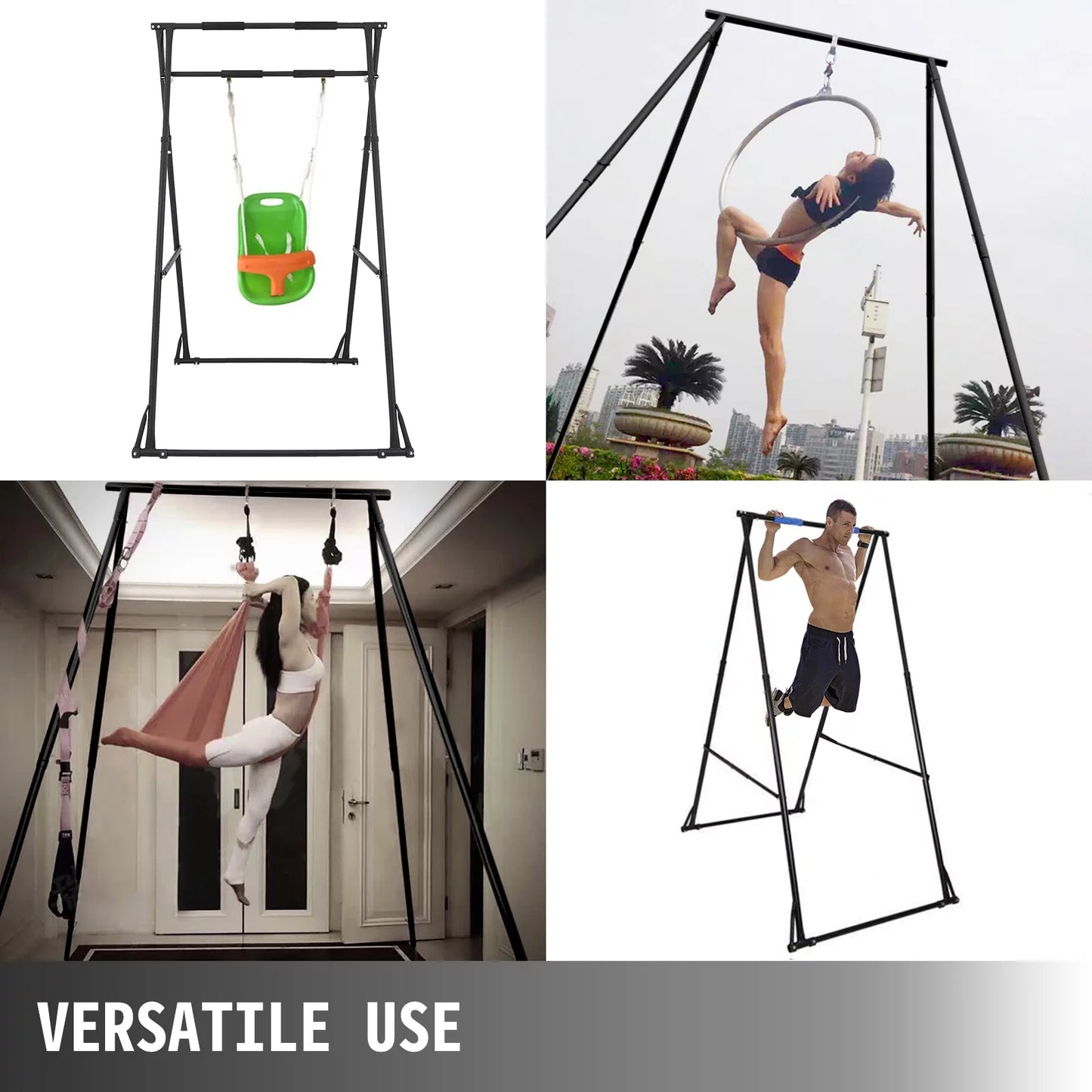 Bentism pull up bar foldable pull up station aerial yoga stand frame swing stand frame