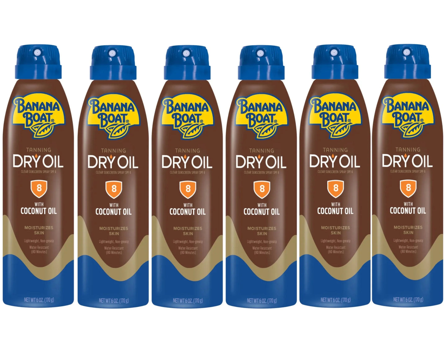 Banana boat ultramist deep tanning dry oil - spf 8 (pack of 6)