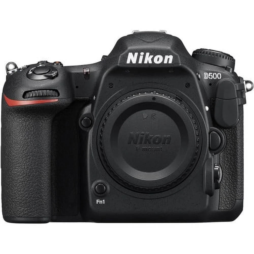 Nikon d500 20.9mp 4k wifi dslr camera (body only) + extra battery + sandisk 32gb sd bundle