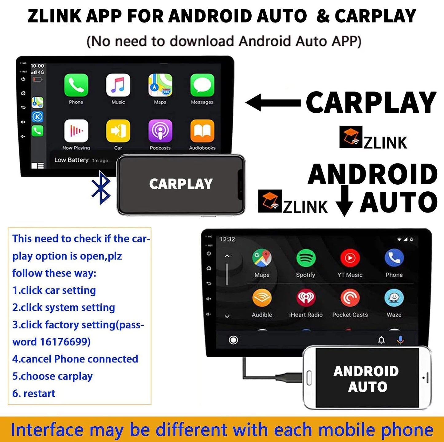 Binize double din car stereo compatible with apple carplay&android auto 9 inch android 10 touchscreen car radio with backup camera, bluetooth,sw control, gps navigation