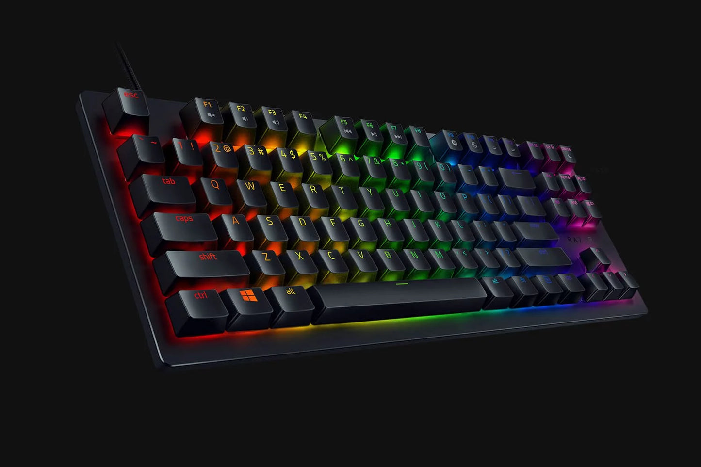 Razer huntsman tournament edition gaming keyboard, w/ linear optical switches & chroma rgb lighting (used)