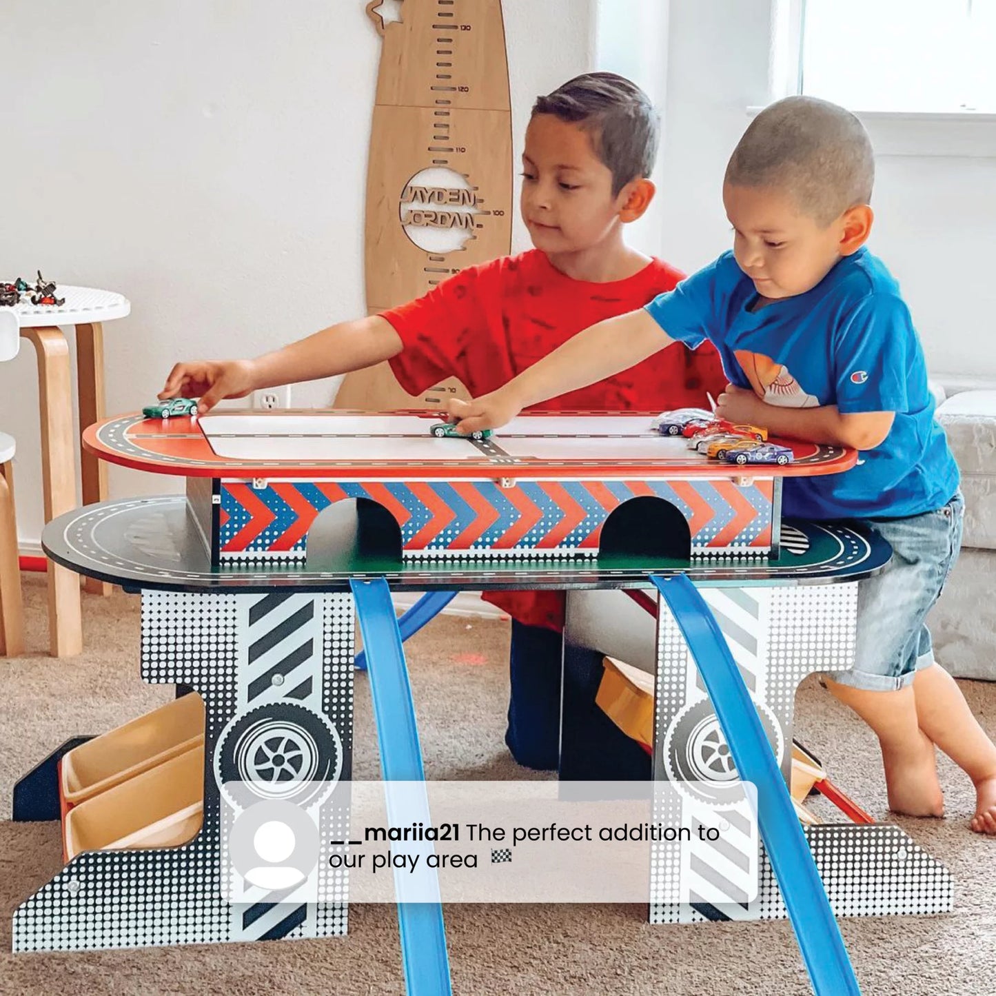 Delta children race track toy and activity play table for kids