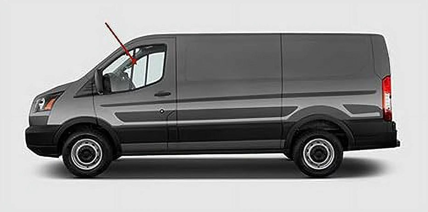 Driver left side front door window door glass compatible with ford transit 83.2" low-roof van 2015-2022 models