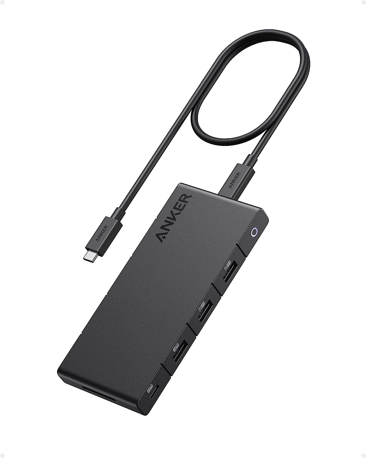 Anker 364 usb c hub (10-in-1, dual 4k hdmi) with max 100w power delivery, dual 4k hdmi ports, 4 usb-a and usb-c data ports, ethernet and sd card slot for dell notebook computer, thinkpad, and more