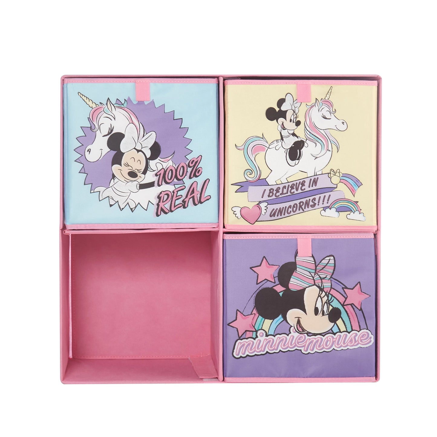 Disney minnie mouse kids storage cubby organizer set