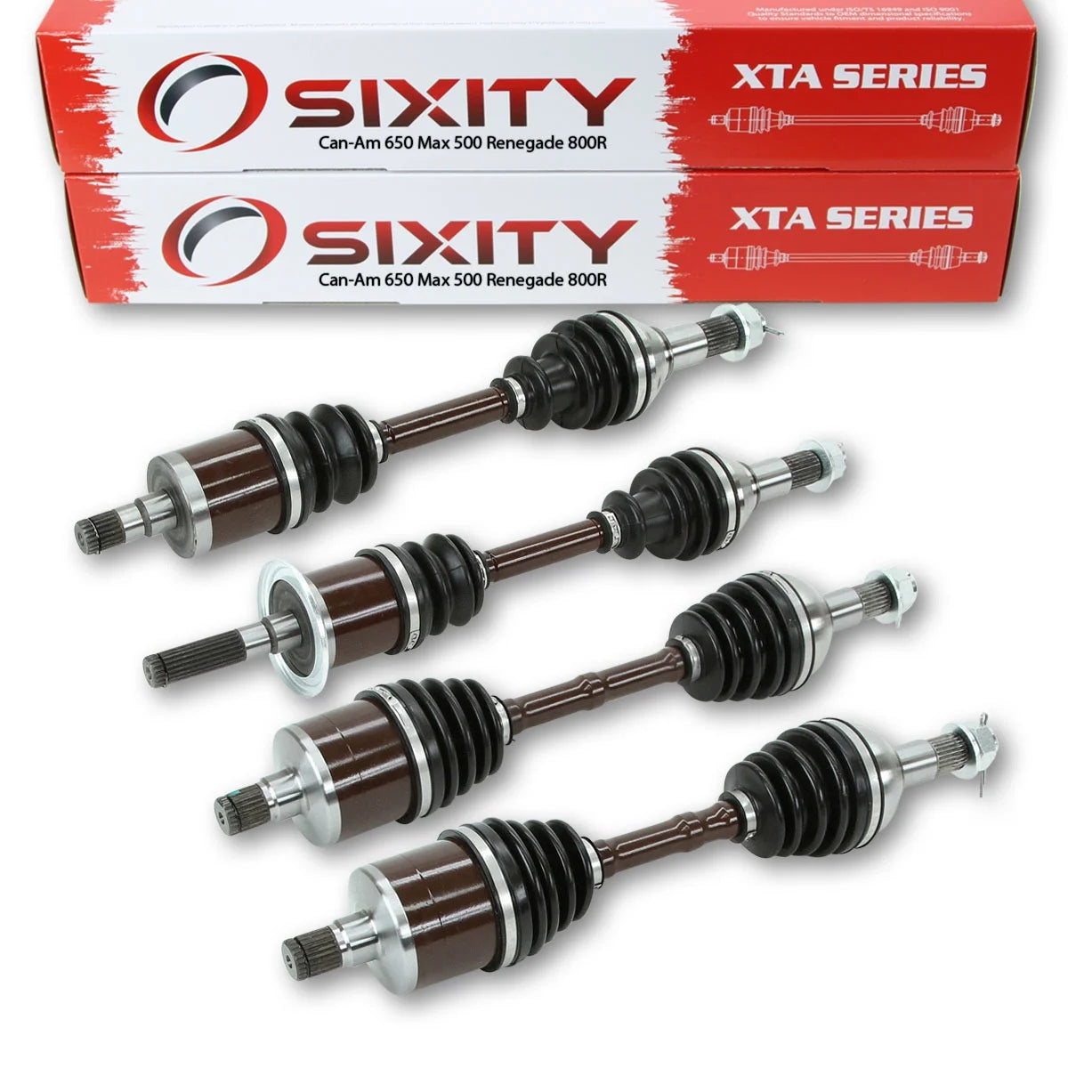 Sixity xta front & rear / left & right cv axles compatible with can-am 650 max 500 renegade 800r outlander 1000 all four 2015 2014 2013