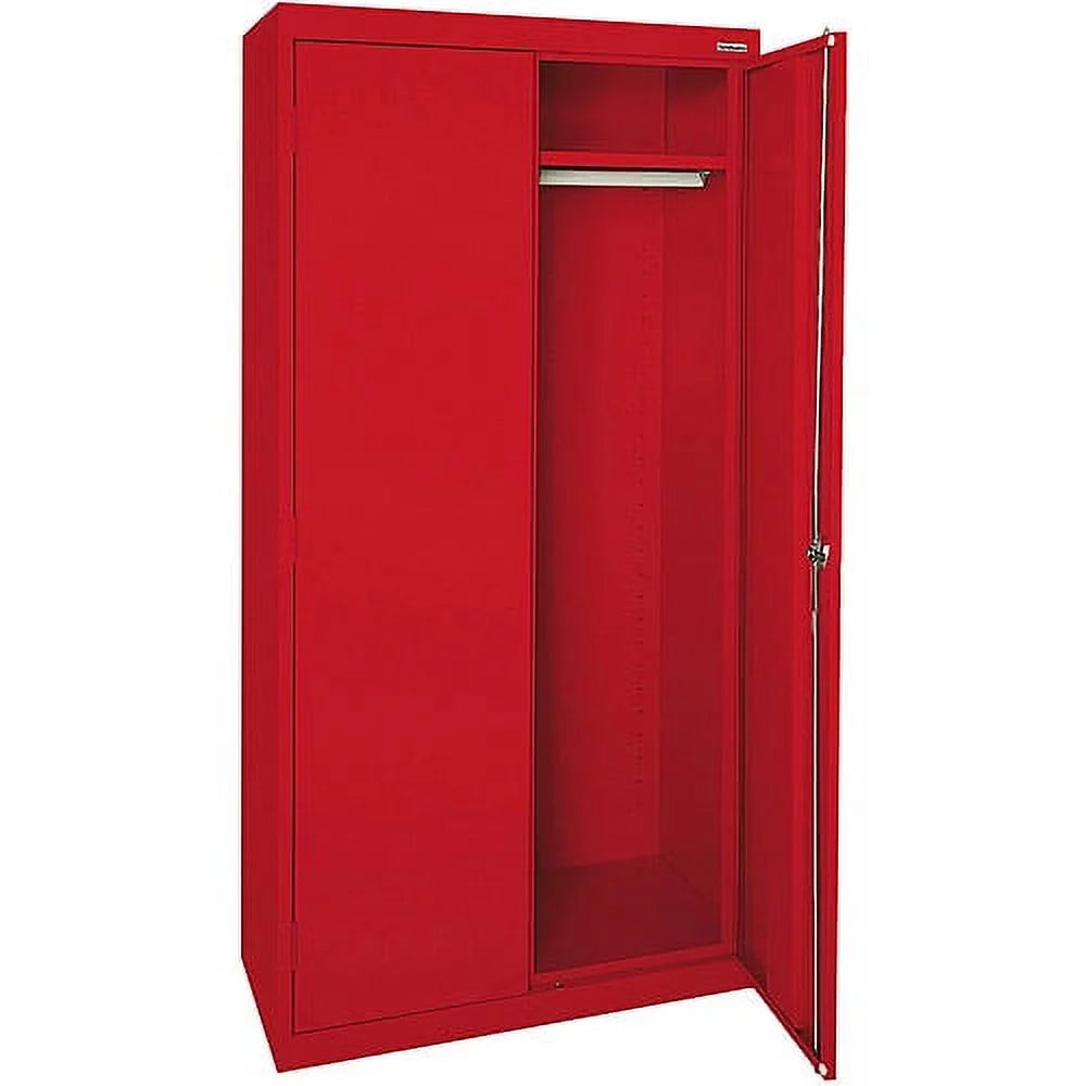 Elite series wardrobe cabinet with adjustable shelf, 46"w x 24"d x 72"h, red