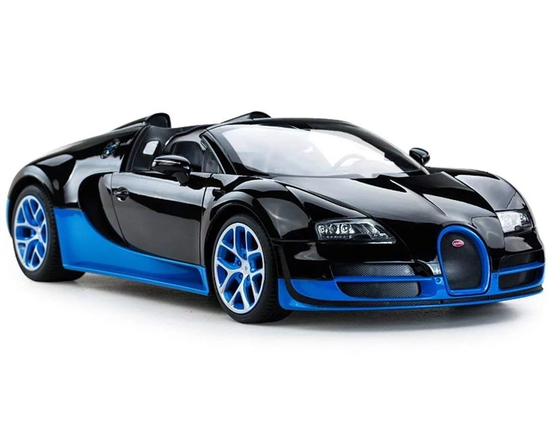 Wonder wheels 1:14 rc remote control bugatti veyron grand sport vitesse car - black/blue