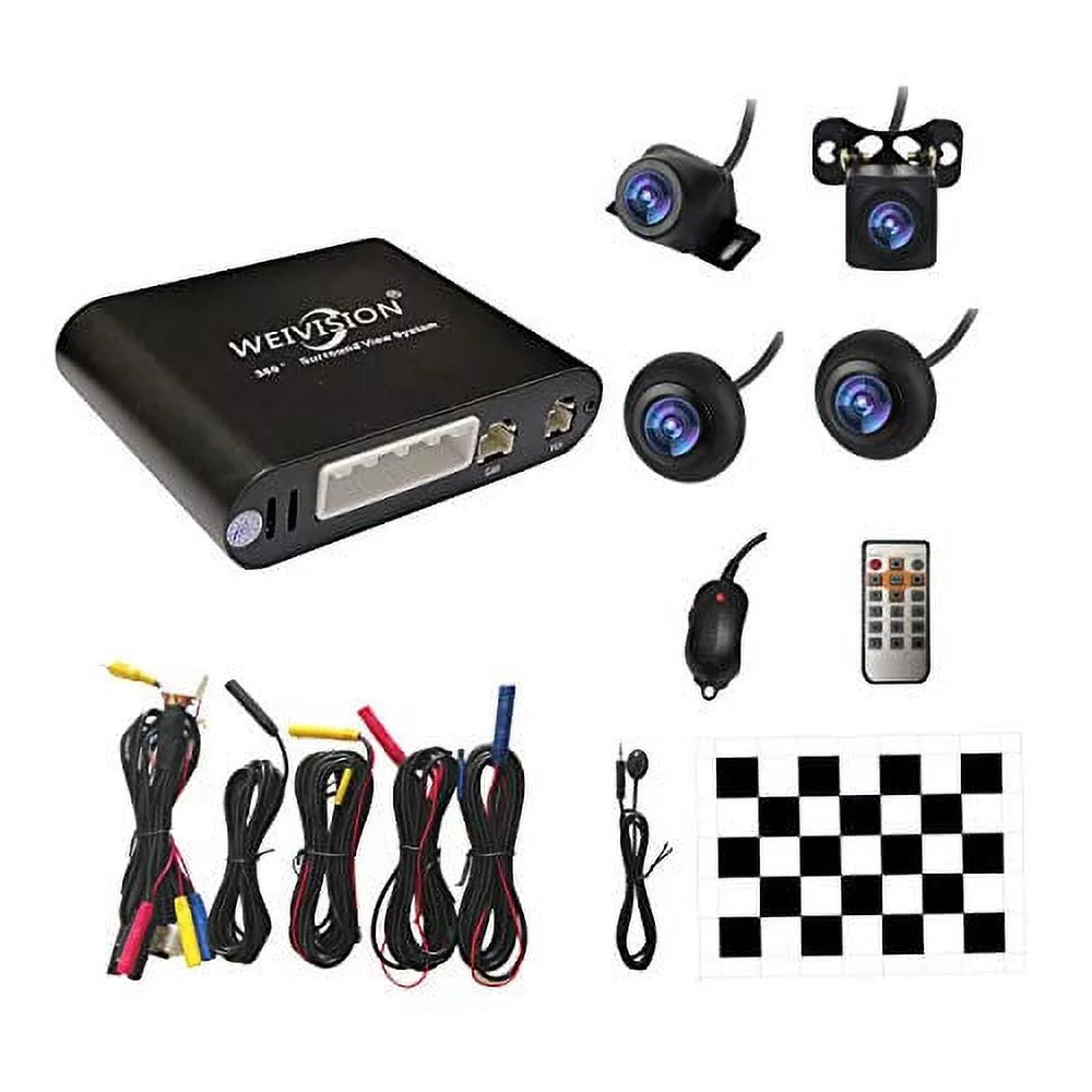 Weivision universal 360 degree bird view system car dvr record panoramic view all round rear view camera system for all car