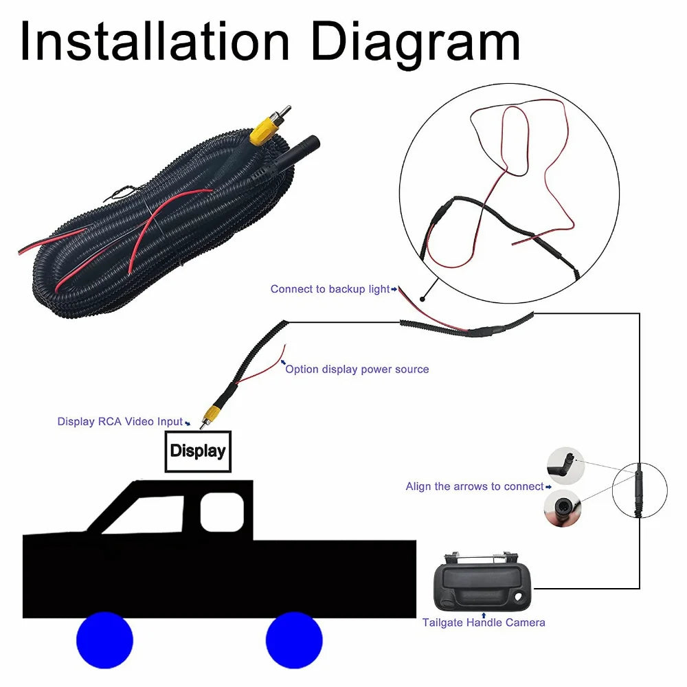 For 2004-2014 ford f150 trucks tailgate handle mount backup rear view camera us