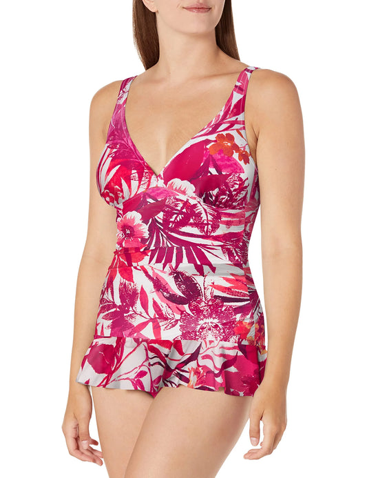 $144 profile by gottex women's escape in bali d cup swimdress size 6d