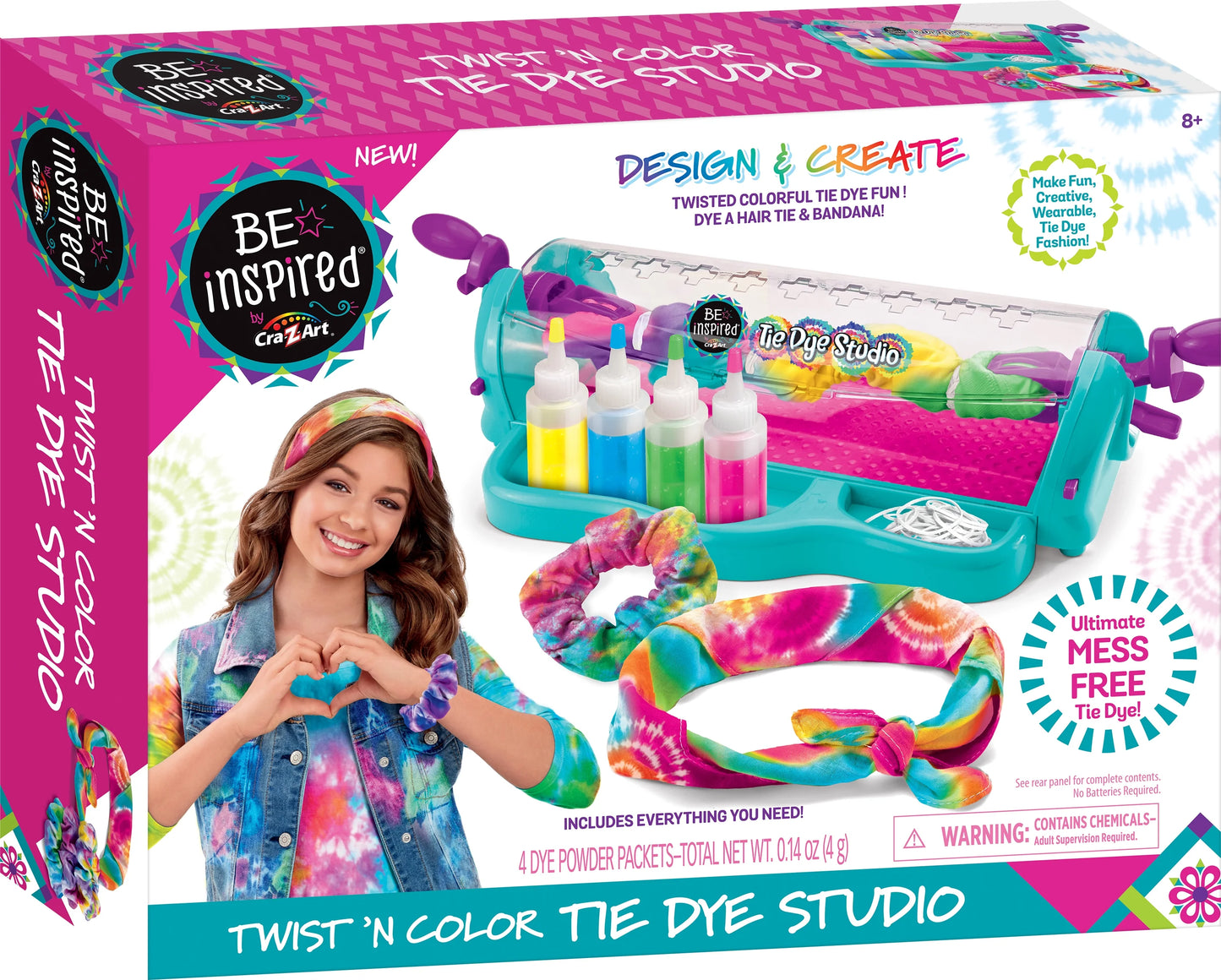 Cra-z-art be inspired twist & color tie dye unisex studio, ages 8 and up