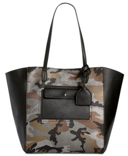 Danielle nicole womens carson camouflage metallic tote handbag, black