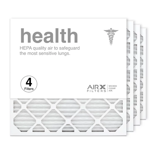 Airx filters 24x24x1 air filter merv 13 pleated hvac ac furnace air filter, health 4-pack made in the usa