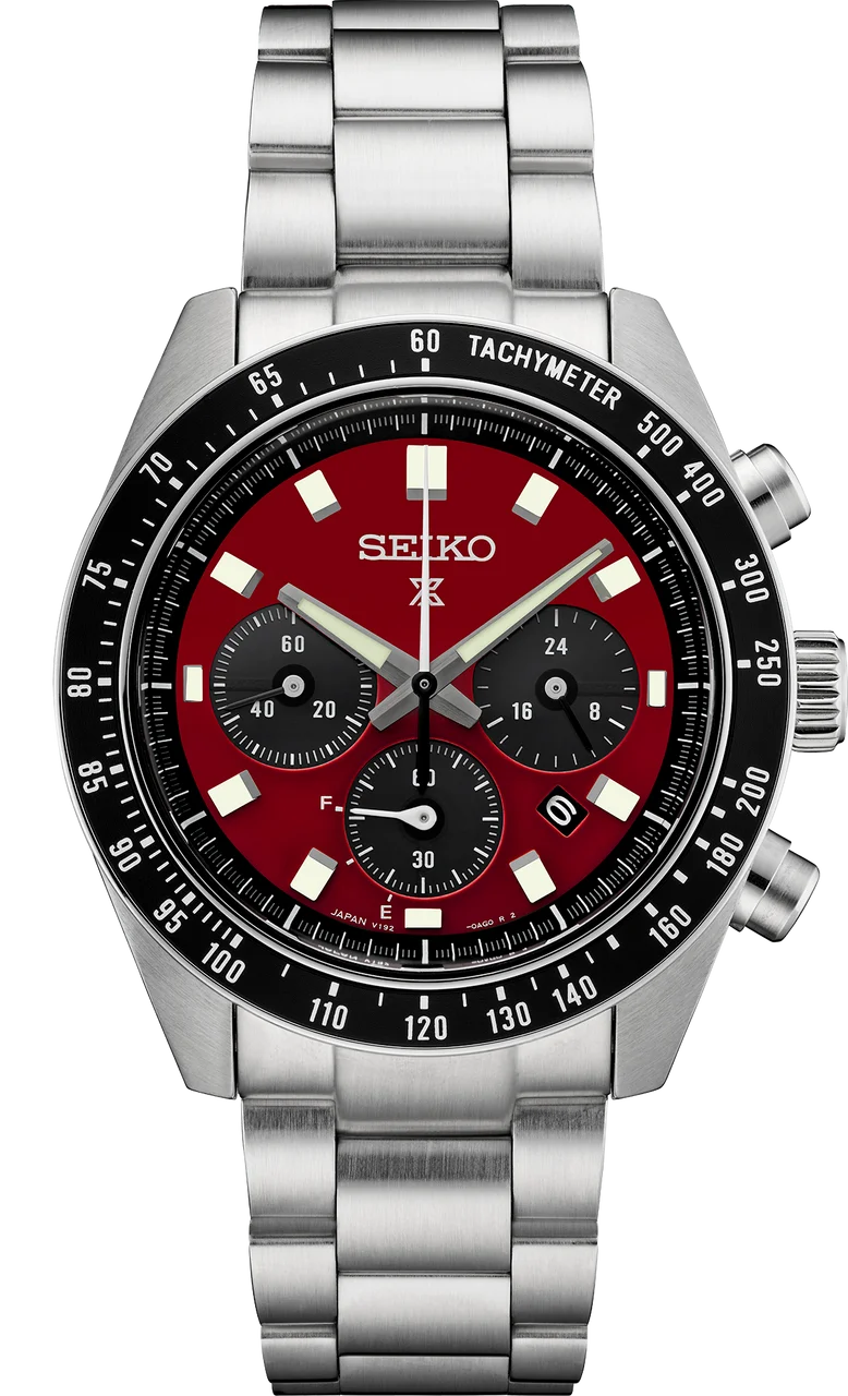 Seiko prospex ssc927 speedtimer solar chronograph crimson red